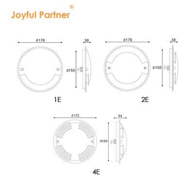 Joyful resistente al agua luz LED encasillada de aluminio puro 6063 carcasa Uno Dos Cuatro Direcciones de emisión lateral