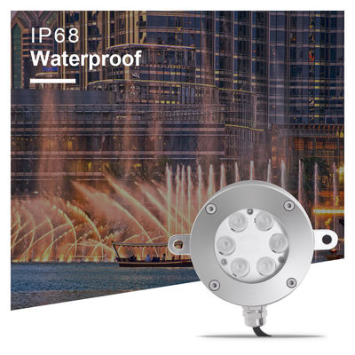Luces LED para fuentes de piscinas de alta potencia IP68, impermeables, de acero inoxidable 316 para jardines pequeños
