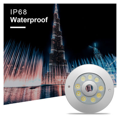 Luz de la fuente de la piscina de tierra seca ejectiva central 12V / 24V Ip68 Luz submarina