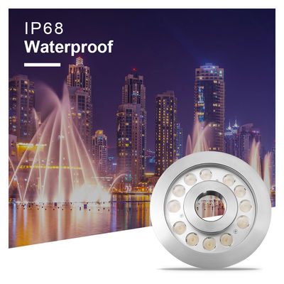 Luz de fuente LED de alta potencia IP68 de acero inoxidable con agujero central