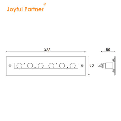 Acero inoxidable 316L Luz lineal submarina de fondo de la piscina luces LED