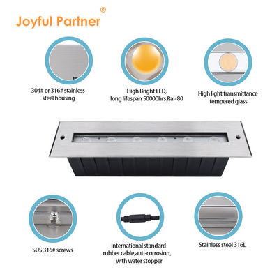 Acero inoxidable 316L Luz lineal submarina de fondo de la piscina luces LED