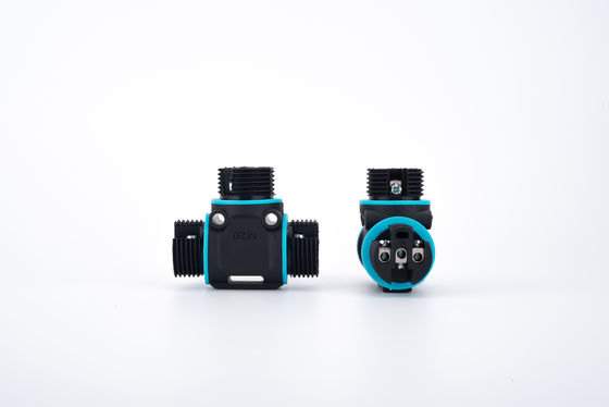Conector circular hembra de plástico IP68 a prueba de agua de instalación rápida de 2/3 pines, convertidor eléctrico