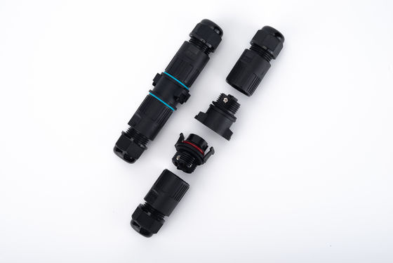 M19 Conector eléctrico de 3 pines IP68 de conexión rápida de 2 vías Conector de cable de extensión exterior