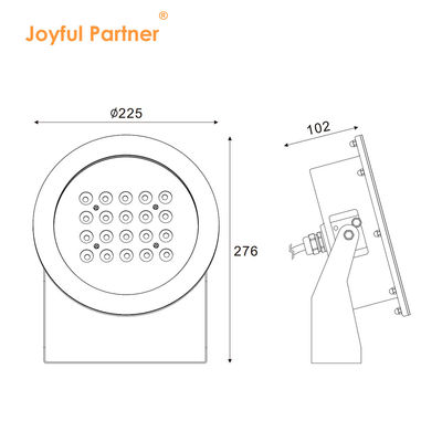 Foco LED subacuático IP68 20W 40W 60W 80W DMX512 Carcasa Premium SS316 para fuentes de jardín