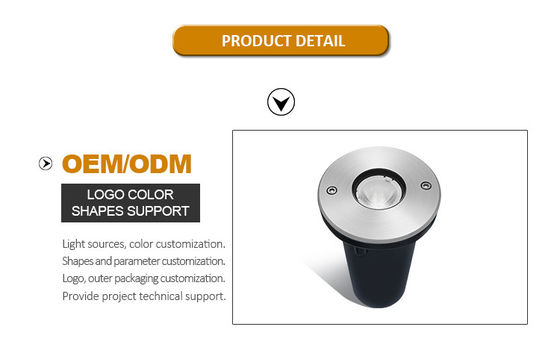 Lámpara enterrada LED IP67 1W 3W DIA67MM DC24V resistente al agua para jardín al aire libre