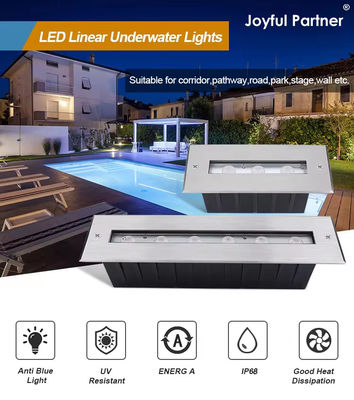 SS316L Luz submarina Luz de piscina lineal Luz LED blanca cálida Luz subterránea