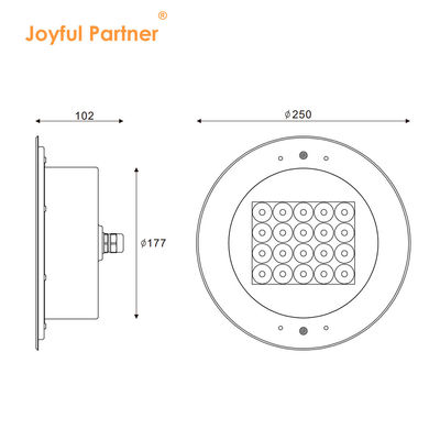 Lámparas de piscina sumergibles de fábrica Directo IP68 316 de acero inoxidable encasillado 20W/40W