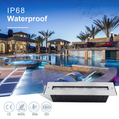 Nuevo rectángulo luz asímetrica brillante IP68 SS316L luz submarina LED luz sumergible pared de luz interior lineal