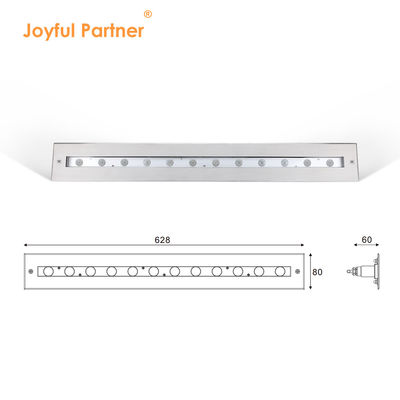 Forma rectangular de luz lineal submarina con haz asimétrico IP68 SS316L