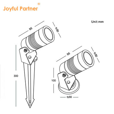 12V 24V IP65 Aluminio 6W 3000k Led Spike Garden Light Luces de jardín de jardín de jardín
