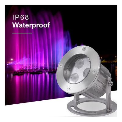 Luces LED de luz submarina 3x2W RGBW 4in1 de acero inoxidable 316SS IP68 Ángulo de haz 60 grados 12 voltios