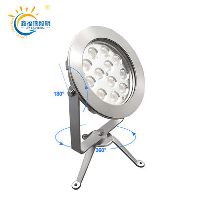 CE ROHS Certificación DC 24V IP68 Suministro de fábrica 12X1W LED de un solo color sumergible Bajo voltaje de las luces del estanque