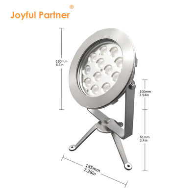 2024 Nuevo 12x4W RGBW 3in1 48W DMX Control de acero inoxidable IP68 12V Luces LED sumergibles