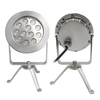 2024 Nuevo 12x4W RGBW 3in1 48W DMX Control de acero inoxidable IP68 12V Luces LED sumergibles