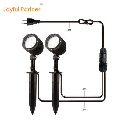 5W de exterior de revestimiento de polvo de vivienda LED de un solo color de plástico picado DC24V jardín de paisaje focos para árboles