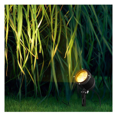 5W de exterior de revestimiento de polvo de vivienda LED de un solo color de plástico picado DC24V jardín de paisaje focos para árboles