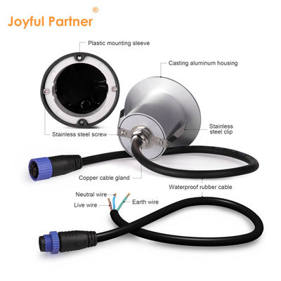 2W luz LED recortada DC24V luces de paso blanco cálido IP65 impermeable escalera de luz de pared con montaje de plástico