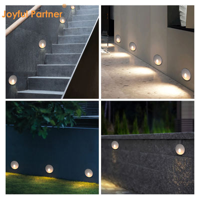 2W luz LED recortada DC24V luces de paso blanco cálido IP65 impermeable escalera de luz de pared con montaje de plástico