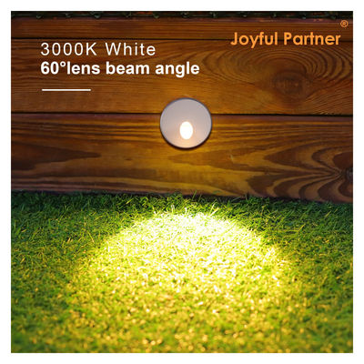 2W luz LED recortada DC24V luces de paso blanco cálido IP65 impermeable escalera de luz de pared con montaje de plástico