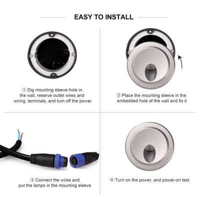 1W de aluminio vivienda exterior pared LED luces pasillo LED escalera luz con IP65 impermeable