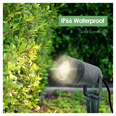 Alta luminosidad 1000LM 3500K Blanco cálido 10W LED IP65 Proyector a prueba de agua Luces exteriores para árboles de jardín