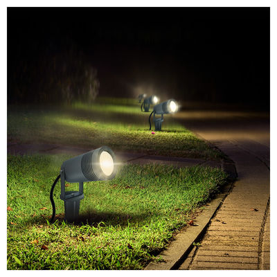 Iluminación de paisaje al aire libre duradera de color blanco frío DC12v 24V para patio con cable eléctrico de 4.9FT