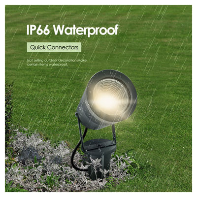 Iluminación de paisaje al aire libre duradera de color blanco frío DC12v 24V para patio con cable eléctrico de 4.9FT