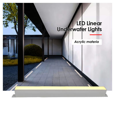 Iluminación de piscina lineal IP68 exterior DC24V 316 de acero inoxidable LED Lámpara de barra lineal Blanco frío