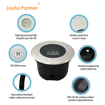 Iluminación de cubierta LED exterior IP67 Personalización completa Vidrio templado difuso DC24V Para senderos de jardines