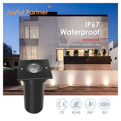 DC AC COB Led Aluminio de forma cuadrada 304ss tapa delantera LED luz de tierra para el jardín