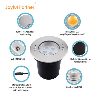 Luzes de piscina LED 4W 8W 12W 24VDC IP68 Inoxidable resistente al agua 316 RGB 3in1 para piscinas