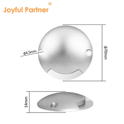 Emisor lateral de luz interna en recubrimiento redondo de bajo voltaje DC 24V 3000K IP67 Casilla de aluminio blanco frío