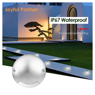 Emisor lateral de paso en el suelo redondo de luz baja tensión 1W DC 24V 3000k IP67 impermeable Casilla de aluminio blanco frío