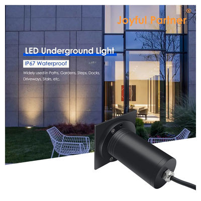 Luces LED enterradas subterráneas 6W COB LED 85*85MM Carcasa de aluminio negro Forma cuadrada para patios y jardines al aire libre
