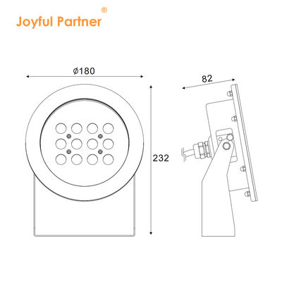 Luz de estanque subacuático RGB AC/DC12V 24V LED 12W impermeable IP68 316 de acero inoxidable