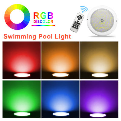 Luz de la piscina LED Cambio de color del control remoto 18W PAR56 IP68 impermeable montado en la pared