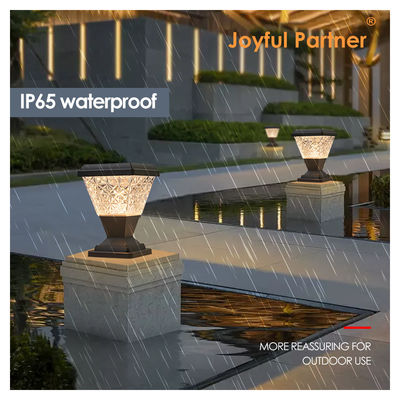 LED luz solar de patio IP65 exterior impermeable 3.5W 2200mAh material anti-UV de plástico con lentes de PC para el camino del porche