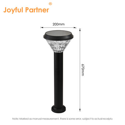 Super brillante Luzes de vía solar Material de aluminio ABS + PC Control de luz inteligente Blanco cálido para jardín paisajístico