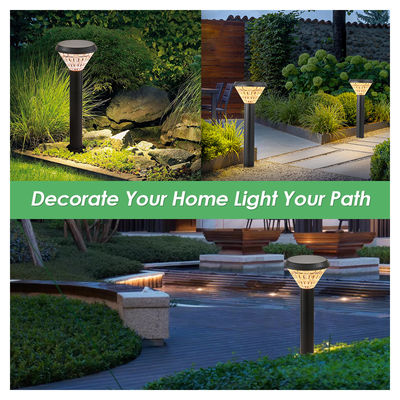 Super brillante Luzes de vía solar Material de aluminio ABS + PC Control de luz inteligente Blanco cálido para jardín paisajístico