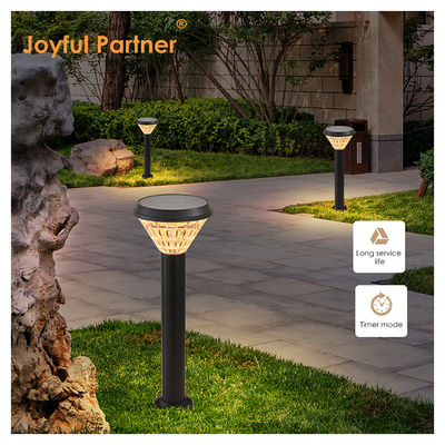 Lámparas de jardín solares al aire libre hasta 12 horas de duración Lentes de plástico Material de aluminio ABS Control de luz con Epistar SMD