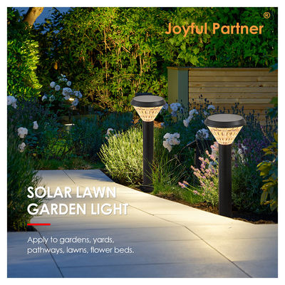 Lámparas de jardín solares al aire libre hasta 12 horas de duración Lentes de plástico Material de aluminio ABS Control de luz con Epistar SMD
