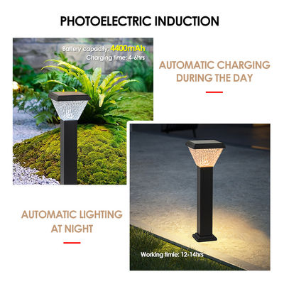 2024 luz solar exterior IP65 alto brillo color blanco RGB con panel solar carga solar