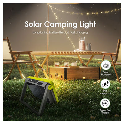 Luz de campamento solar LED portátil 4W IP65 resistente al agua SMD LED blanco frío recargable con BT para senderismo
