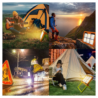 Luzes de campamento solar LED Ultra brillante exterior SMD LED IP65 control remoto Nivel de iluminación recargable para emergencias de energía