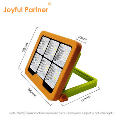 Luz de inundación solar LED portátil SMD LED IP65 a prueba de agua con control remoto Batería recargable blanca cálida 3000K