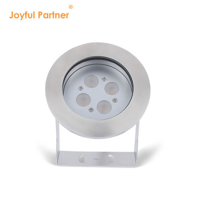 Acero inoxidable LED luz submarina IP68 DC12V 24W Blanco cálido 3000K para fuente