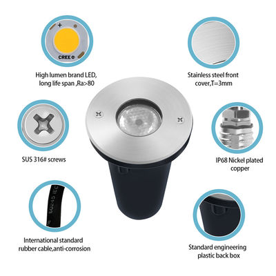 Lámpara LED RGB bajo el agua de bajo voltaje RGB 3W 1W LED IP68 resistente al agua