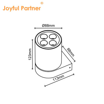 Iluminación de pared exterior moderna 8W 3000K Iluminación exterior blanca cálida para la puerta de entrada de la casa