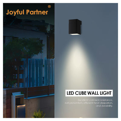 Luz de pared LED exterior interior Cuadrado 8W DC 24v LED SMD Blanco Caliente Casilla de aluminio de fundición Ángulo de haz multifunción